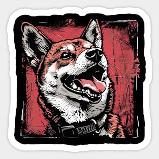 Retro Art Shiba Inu Dog Lover Sticker